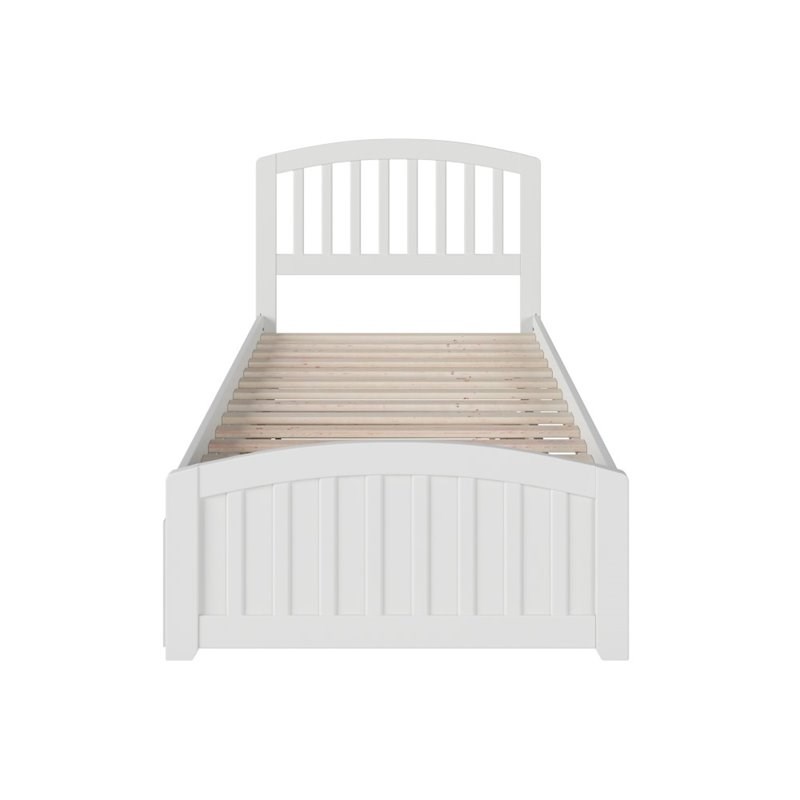 Atlantic Furniture Richmond Twin XL Platform Bed with Trundle in White