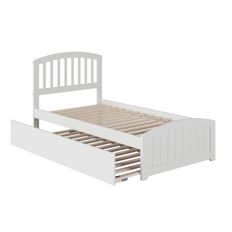 Atlantic Furniture Richmond Twin XL Platform Bed with Trundle in White