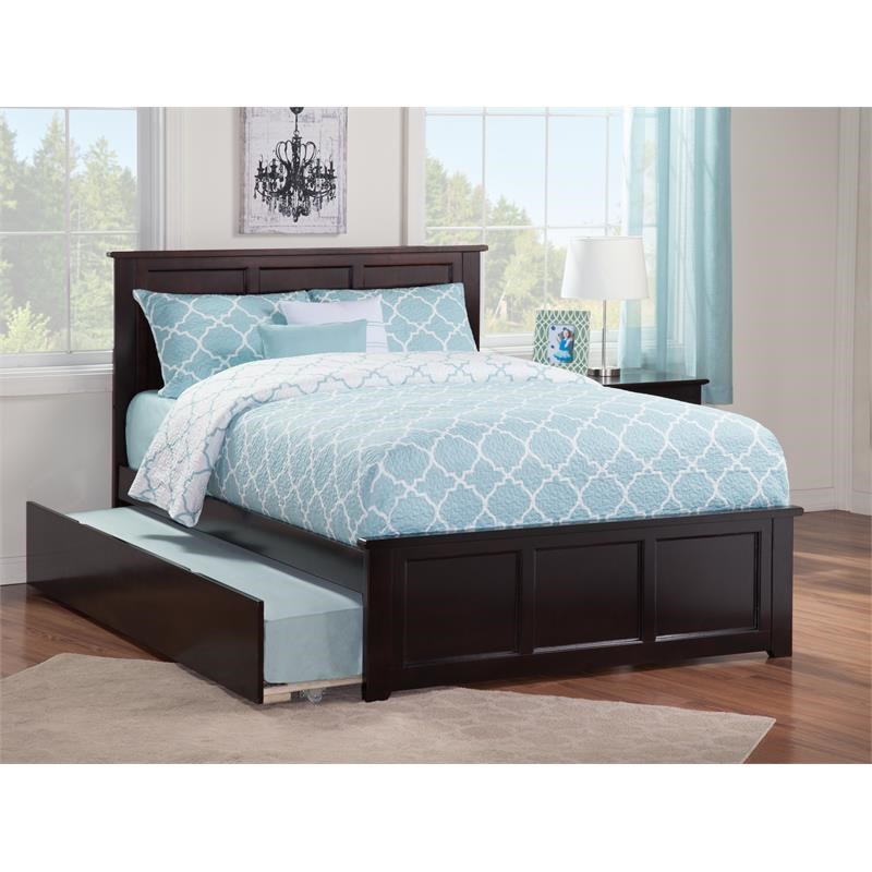 AFI Madison Queen Bed with Matching Footboard/Trundle in Espresso