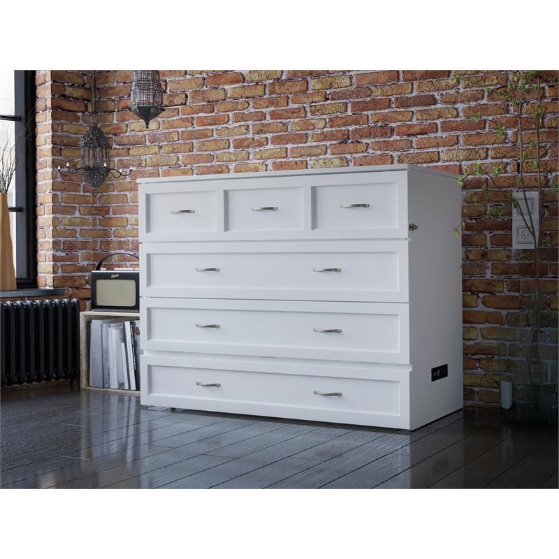 AFI Deerfield Murphy Full size Bed/Chest in White Homesquare