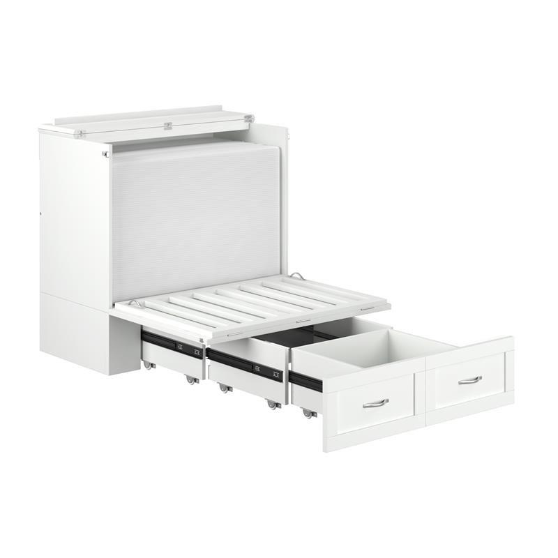 Atlantic Furniture Hamilton Wood Twin Extra Long Murphy Bed Chest in