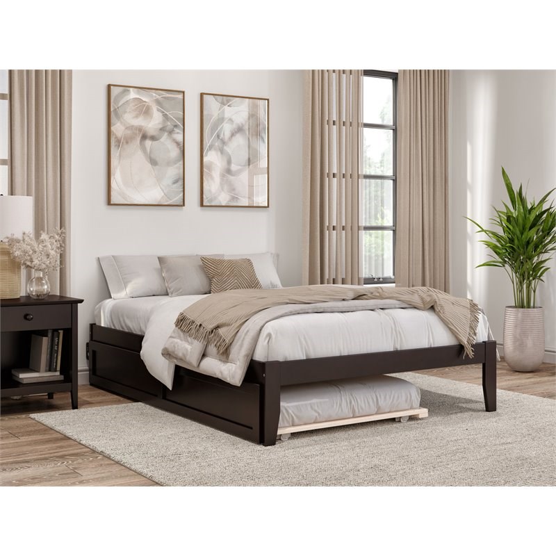 AFI Colorado Modern Wood Full Bed with Twin Trundle in Espresso