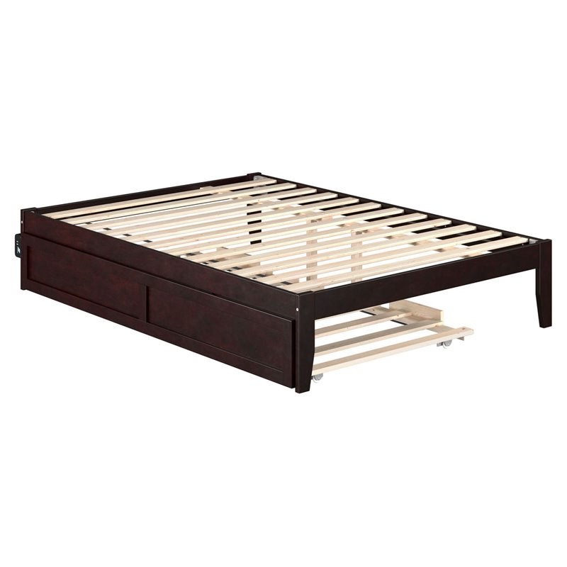 AFI Colorado Modern Wood Full Bed with Twin Trundle in Espresso