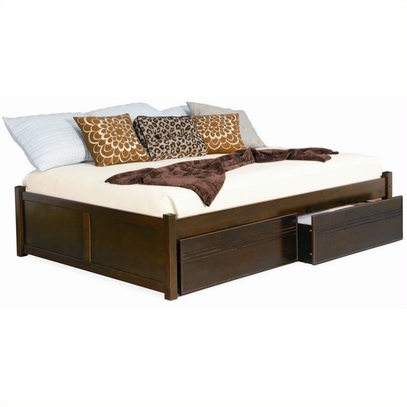 Atlantic Furniture Concord Flat Panel Wood Twin Daybed