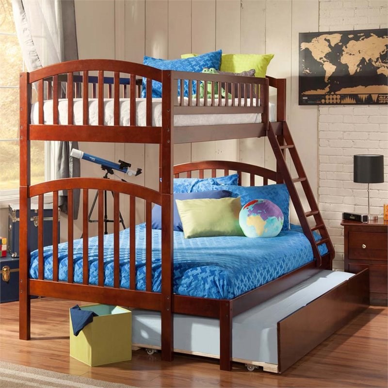 atlantic furniture richland urban twin over full trundle bunk bed ab64254