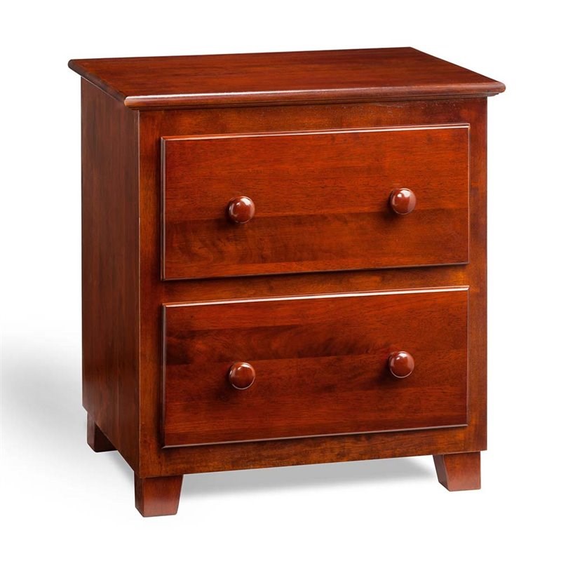 Atlantic Furniture Atlantic 2 Drawer Nightstand in Walnut Homesquare