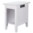 Atlantic Furniture Nantucket Charger Chair Side Table in White