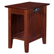 Atlantic Furniture Nantucket Charger Chair Side Table in Walnut