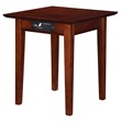 Atlantic Furniture Shaker Charger End Table in Walnut