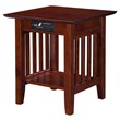 Atlantic Furniture Mission Charger End Table in Walnut