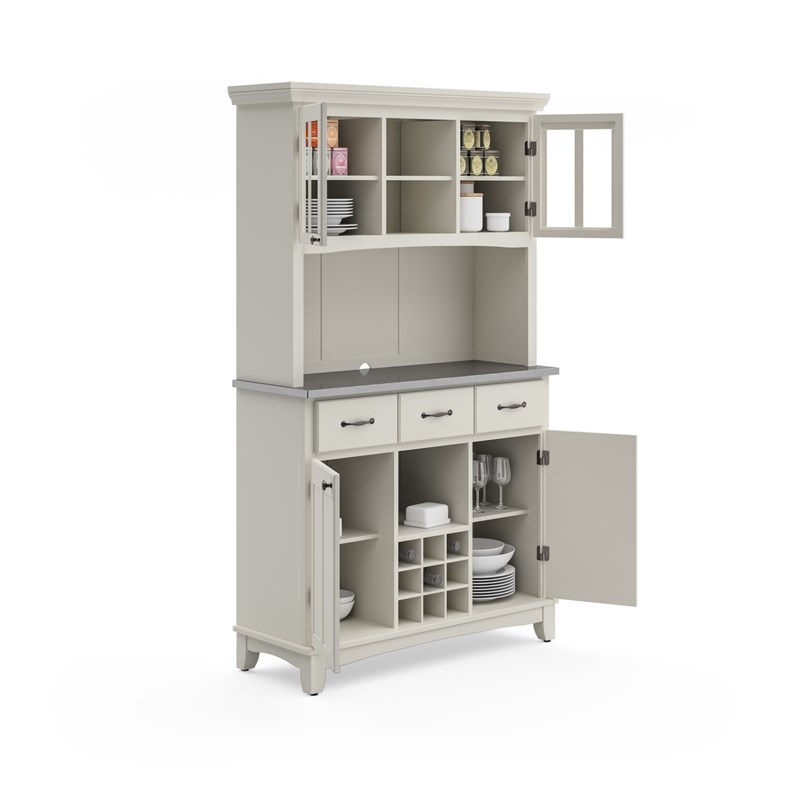 Homestyles Buffet of Buffets Off-White Buffet with Hutch