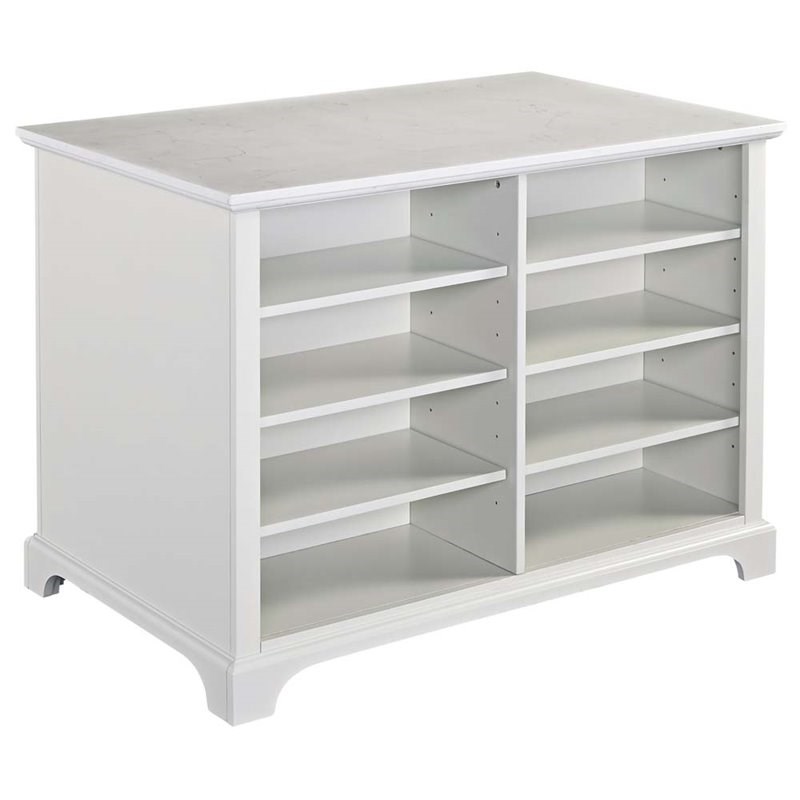 home styles naples 10 drawer 6 shelf closet island in white 5530940