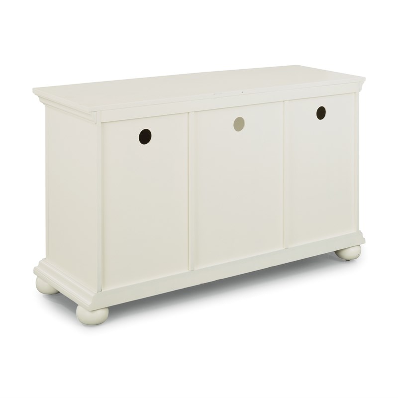 Homestyles Dover Wood Entertainment Center in Off-White