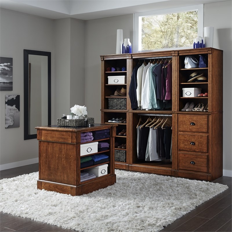 Home Styles Aspen Piece Storage Ensemble In Rustic Cherry