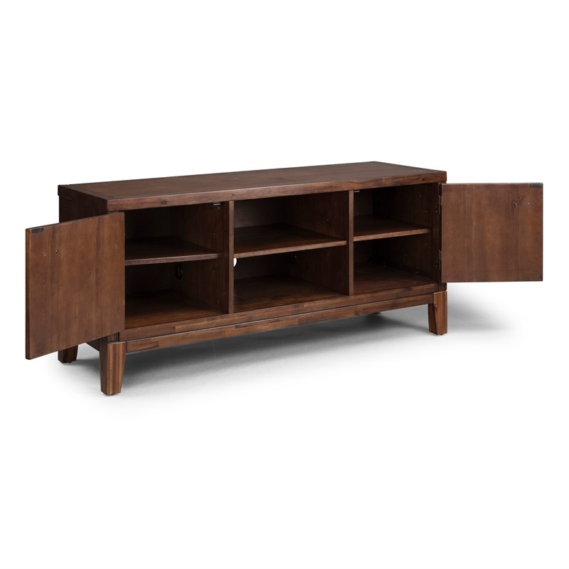 Homestyles Bungalow Low Profile Brown Entertainment Center Stand