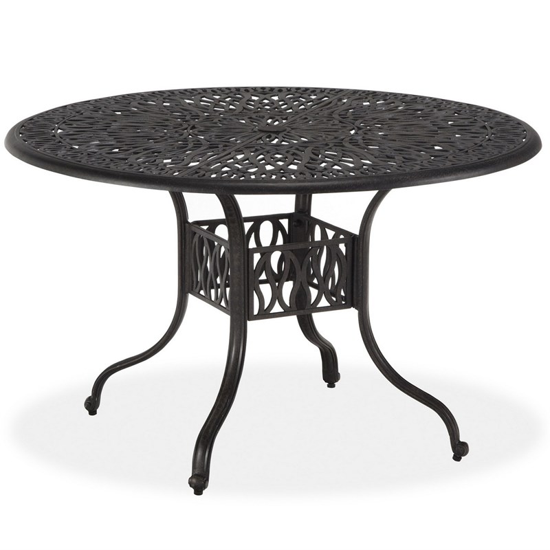 Homestyles Capri Aluminum Outdoor, 84 Inch Round Outdoor Dining Table