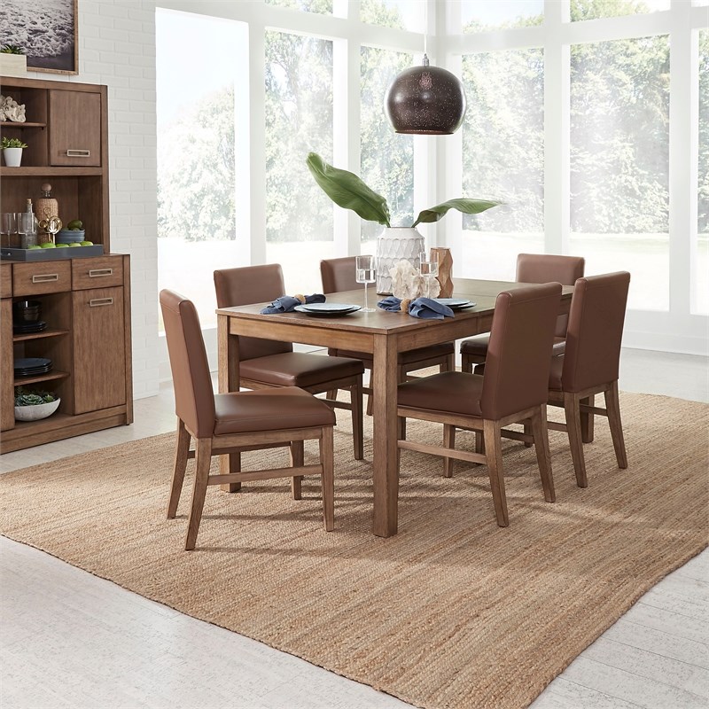 Homestyles Big Sur Wood Dining Table in Brown Homesquare
