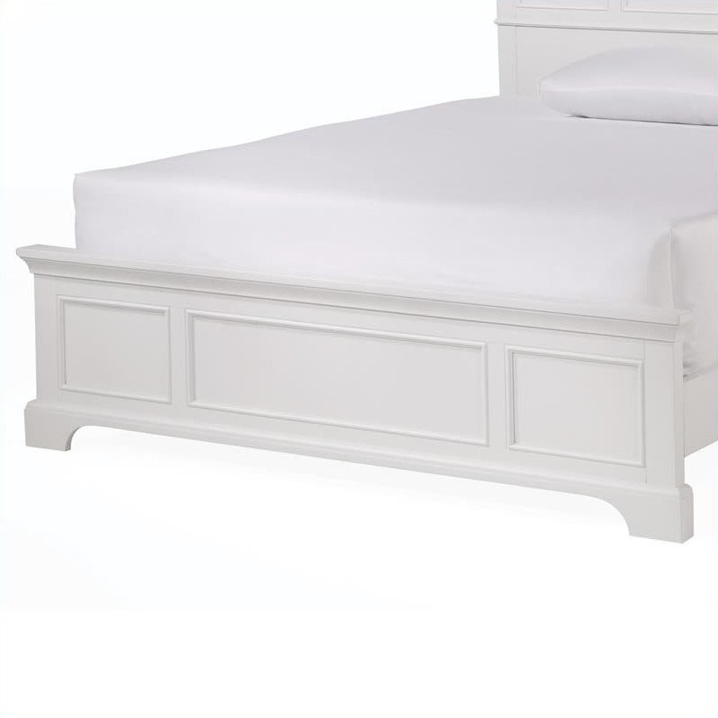 Homestyles Naples Wood Queen Bed in Off White Homesquare