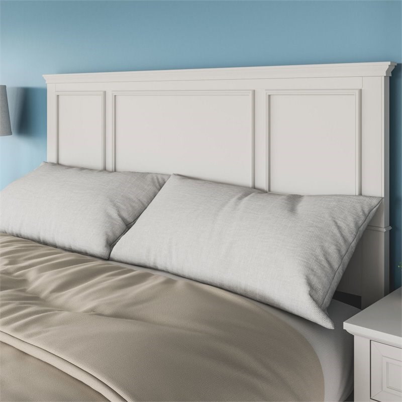Homestyles Naples Wood Queen Headboard in Off White Homesquare