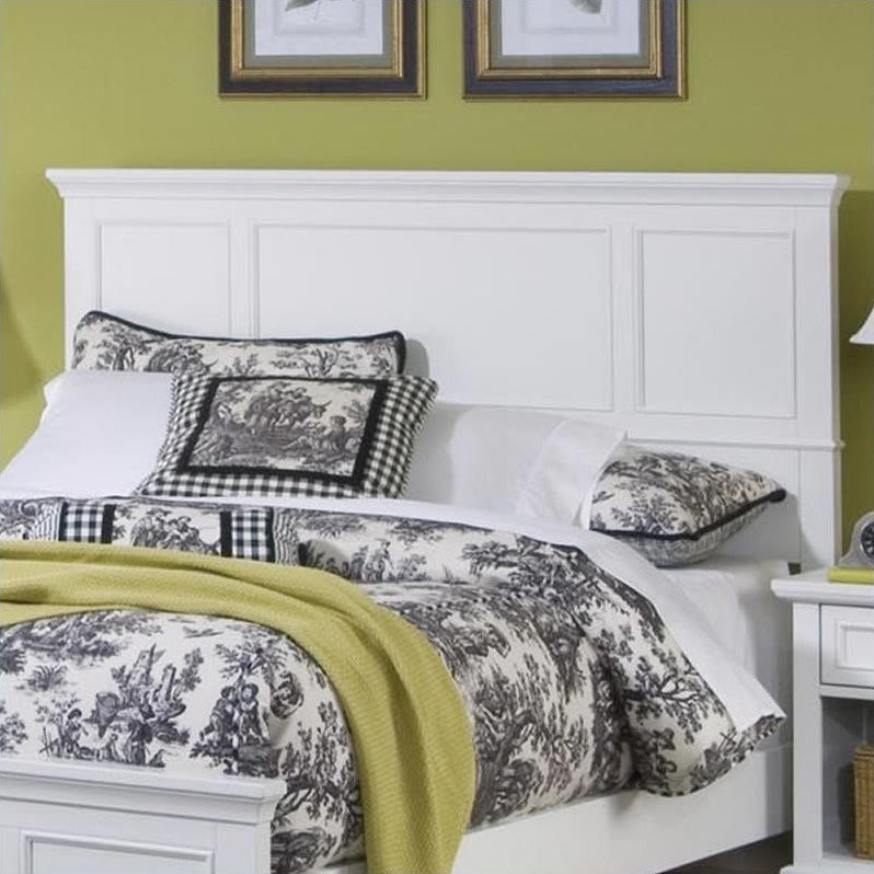 Homestyles Naples Wood Queen Headboard in Off White Homesquare