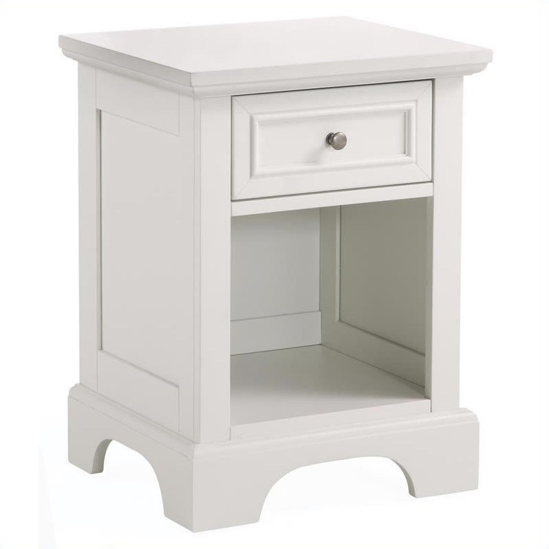 Homestyles Naples Off White Queen Bed and Nightstand with Chest
