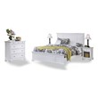 Homestyles Naples Off White Queen Bed and Nightstand with Chest