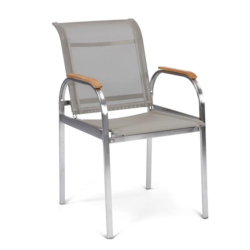 Aruba Gray Upholstered Outdoor Chair Pair