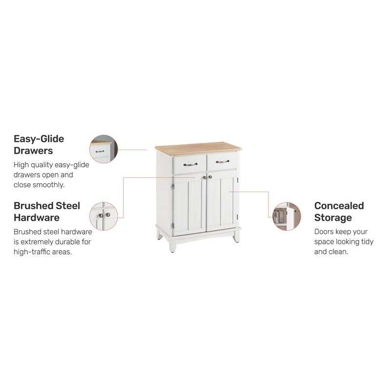 Homestyles Buffet of Buffets Wood Buffet in Off-White
